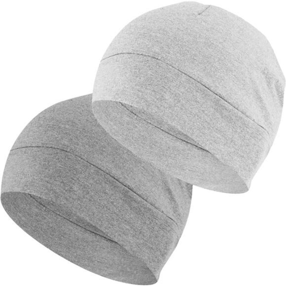 Headshion Cotton Skull Caps for Men Women,2-Pack Lightweight Beanie Sleep Hats - Picture 1 of 6